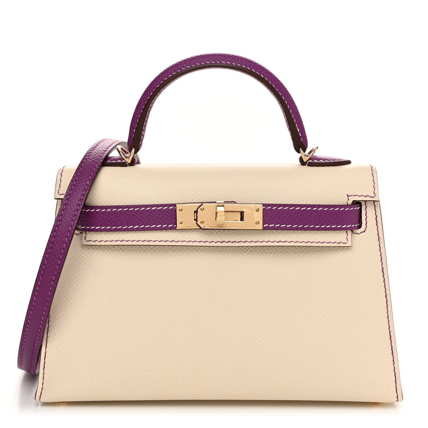 Epsom Horseshoe Mini Kelly Sellier 20 Craie Anemone