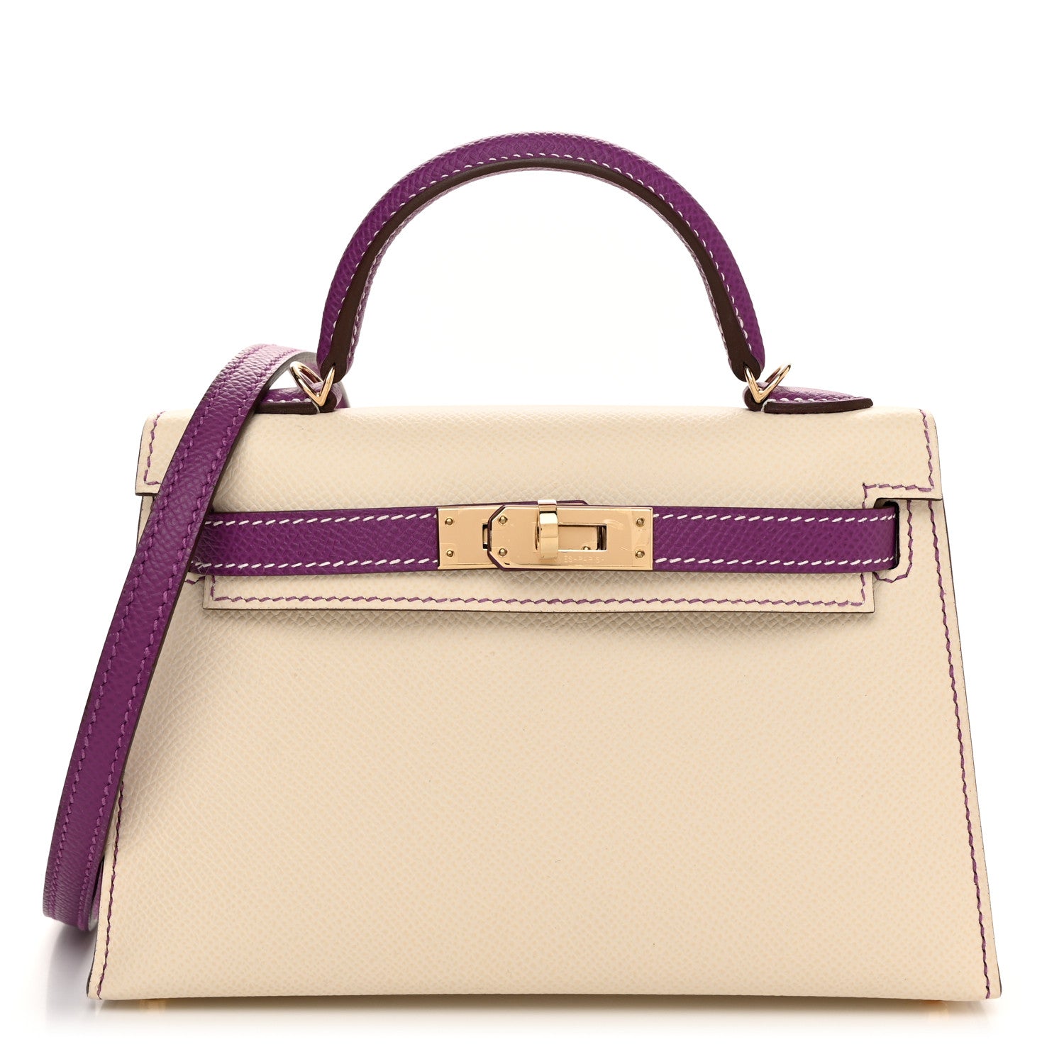 Hermes Epsom Horseshoe Mini Kelly Sellier 20 Craie Anemone 1 of 11