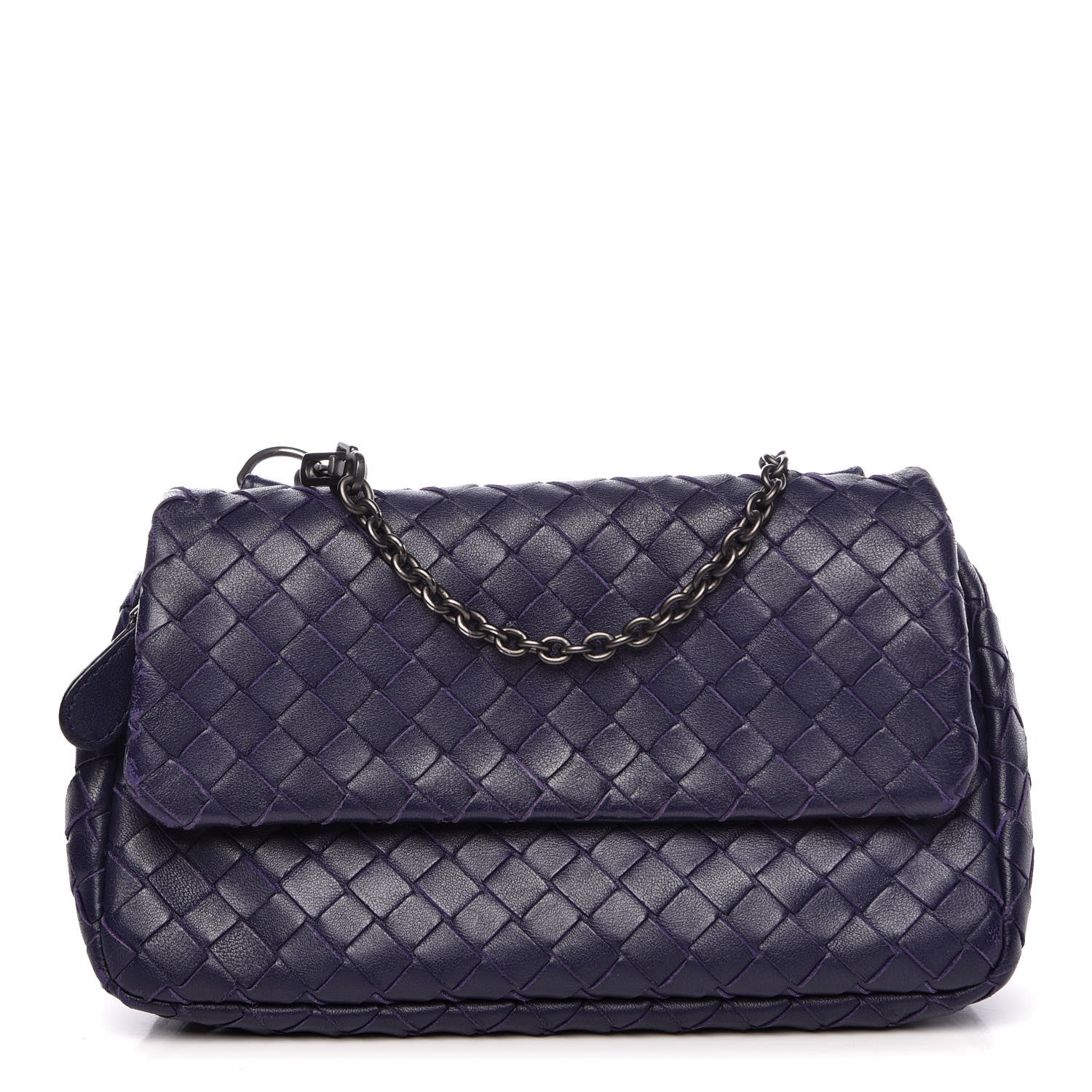 Bottega Veneta Nappa Intrecciato Mini Chain Messenger Atlantic 1 of 10