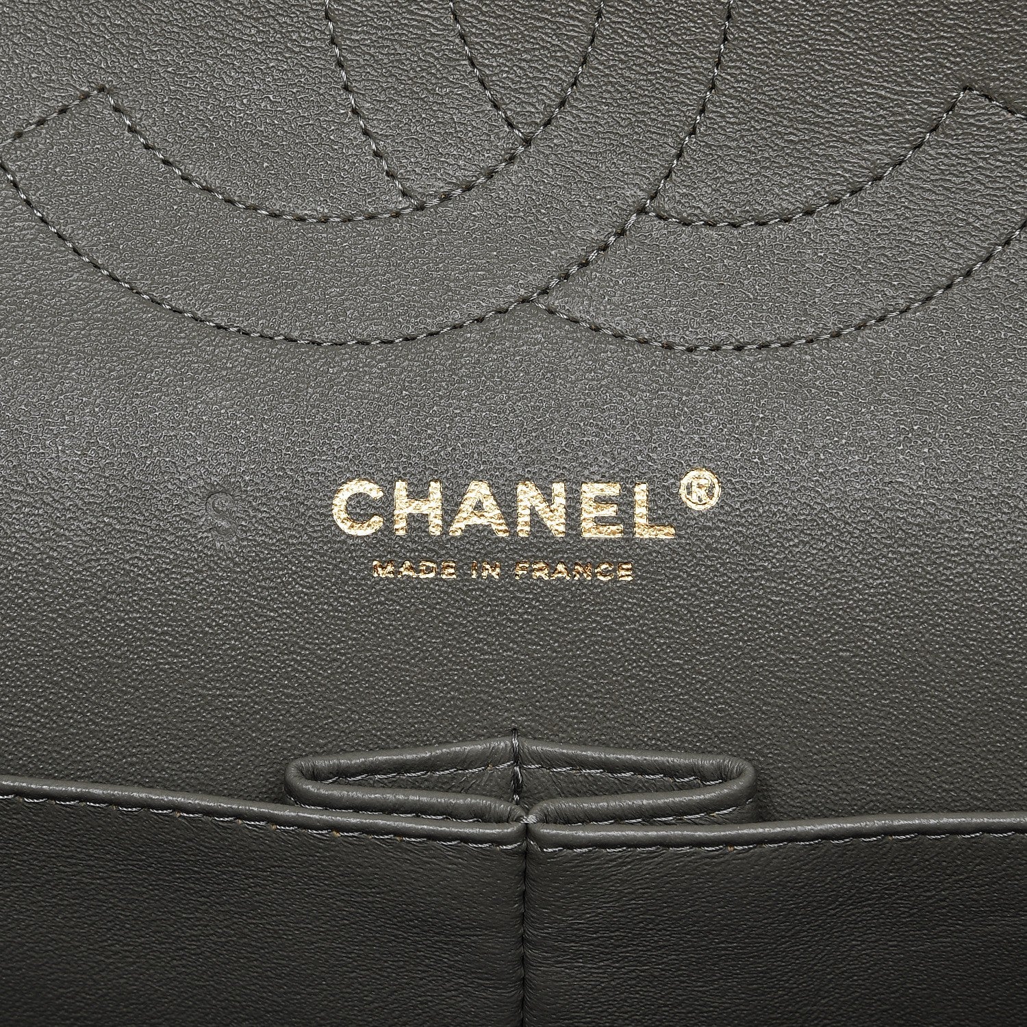 Chanel Lambskin Chevron Quilted Jumbo Double Flap Grey 6 of 7