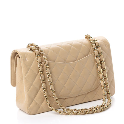 Chanel Caviar Quilted Medium Double Flap Beige Clair 3 of 11