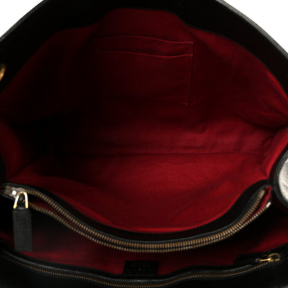 Gucci Grained Calfskin Web Top Handle Tote Black 5 of 11