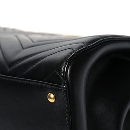 Gucci Calfskin Matelasse Small GG Marmont Tote Black 10 of 12