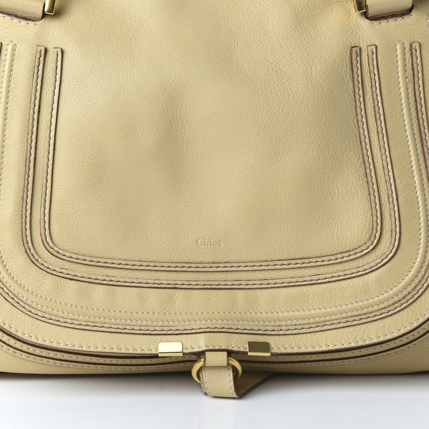 Calfskin Large Marcie Satchel Clay
