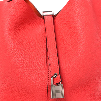 Hermes Taurillon Clemence Picotin Lock 22 MM Rose Jaipur 8 of 11