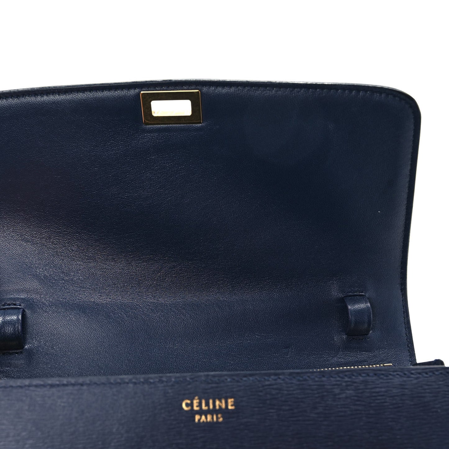 Liege Calfskin Medium Classic Box Flap Bag Dark Blue
