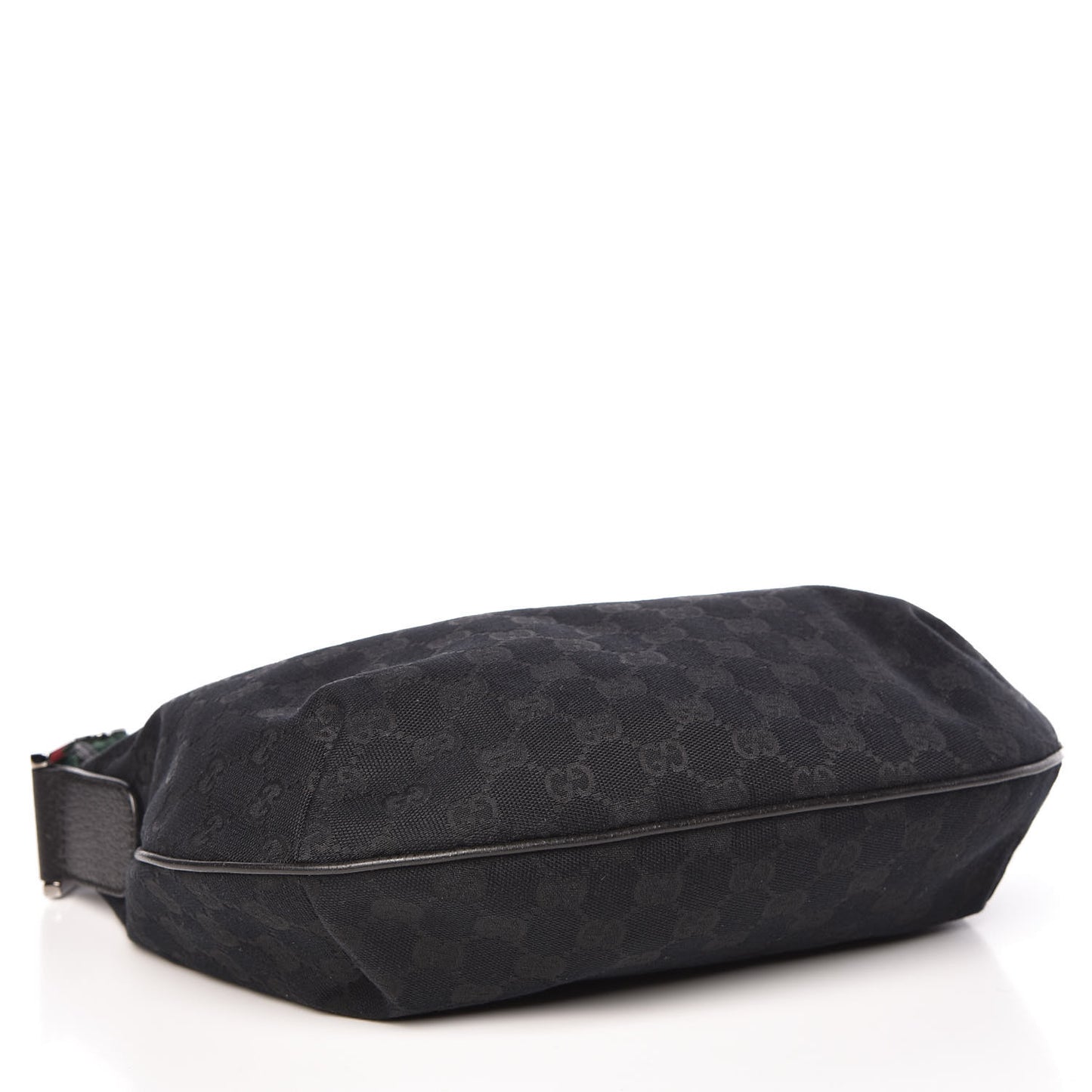 Monogram Web Medium Half Moon Hobo Black