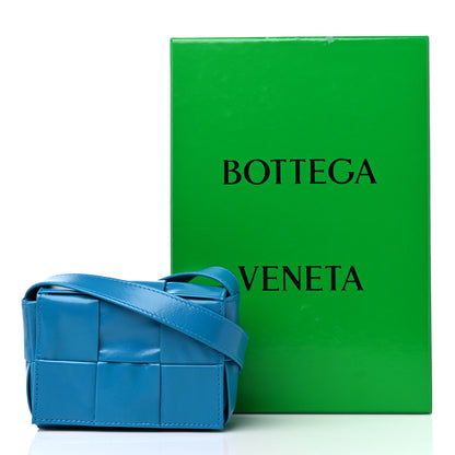 Bottega Veneta Paper Calfskin Maxi Intreccio Extra Mini Cassette Crossbody Bag Blue 11 of 11