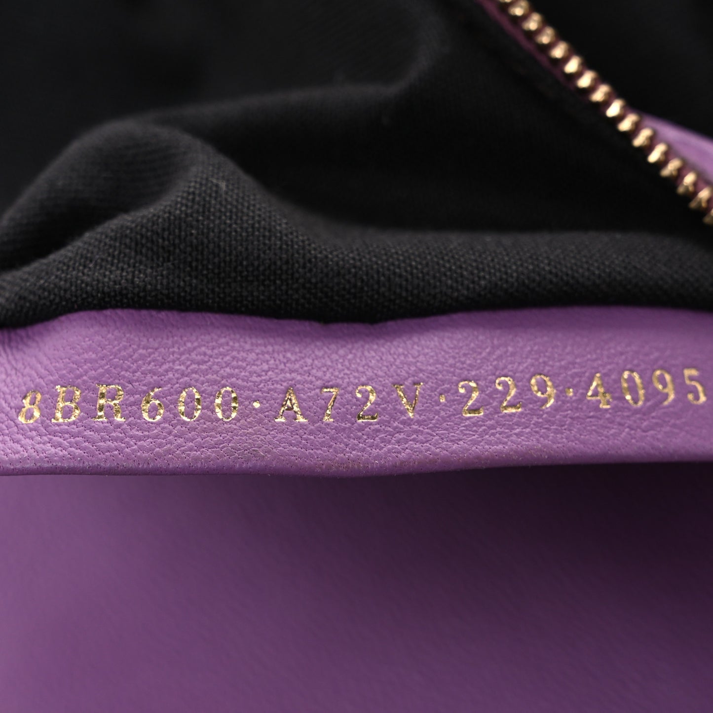 Nappa FF 1974 Embossed Baguette Agapanto