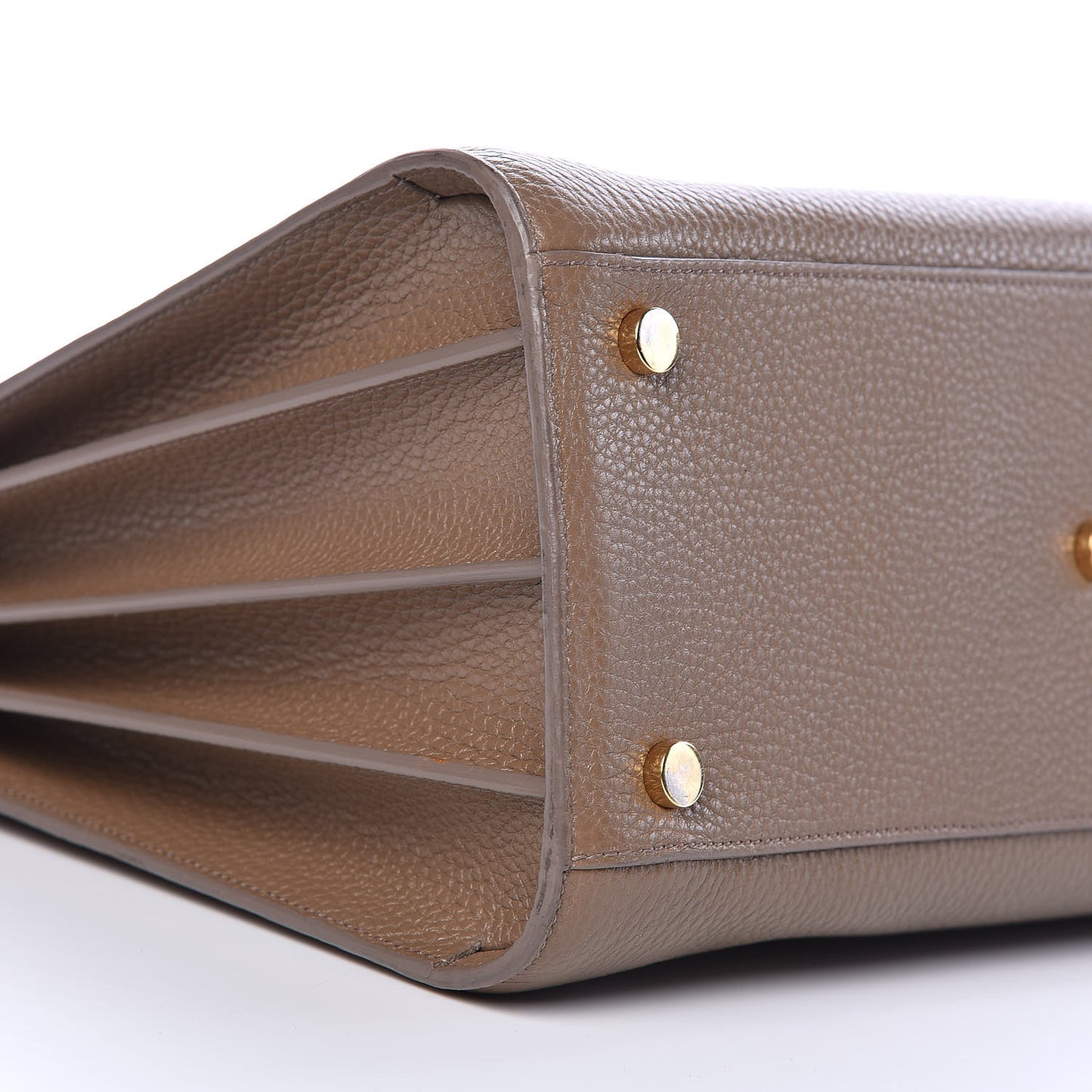 Grained Calfskin Small Sac De Jour Taupe
