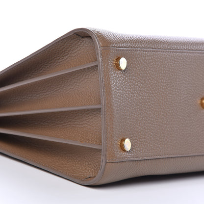 Saint Laurent Grained Calfskin Small Sac De Jour Taupe 8 of 9