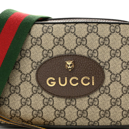 Gucci GG Supreme Monogram Web Neo Vintage Shoulder Bag Beige New Acero Crop 8 of 11