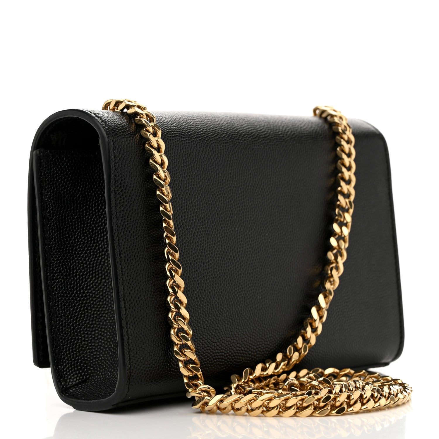 Saint Laurent Grain De Poudre Small Monogram Kate Satchel Black 3 of 11