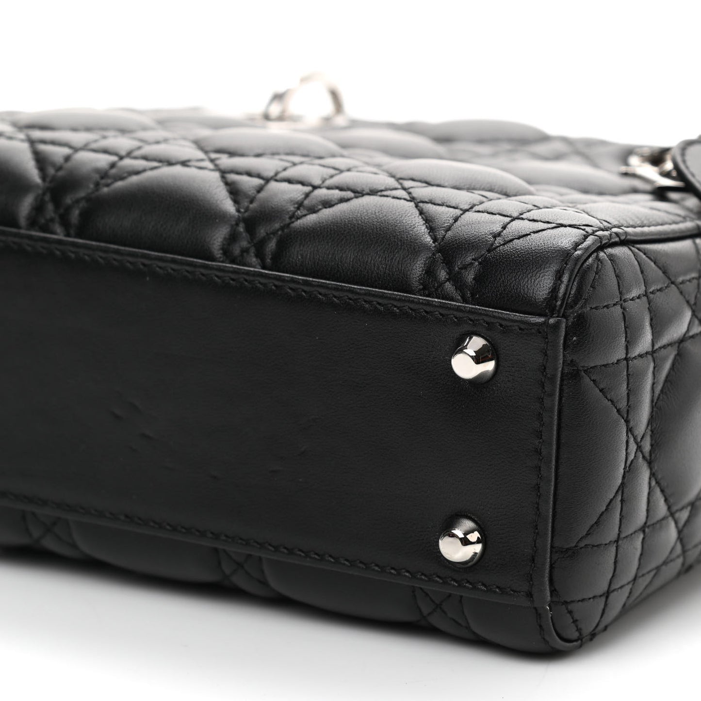 Lambskin Cannage Mini Lady Dior Black