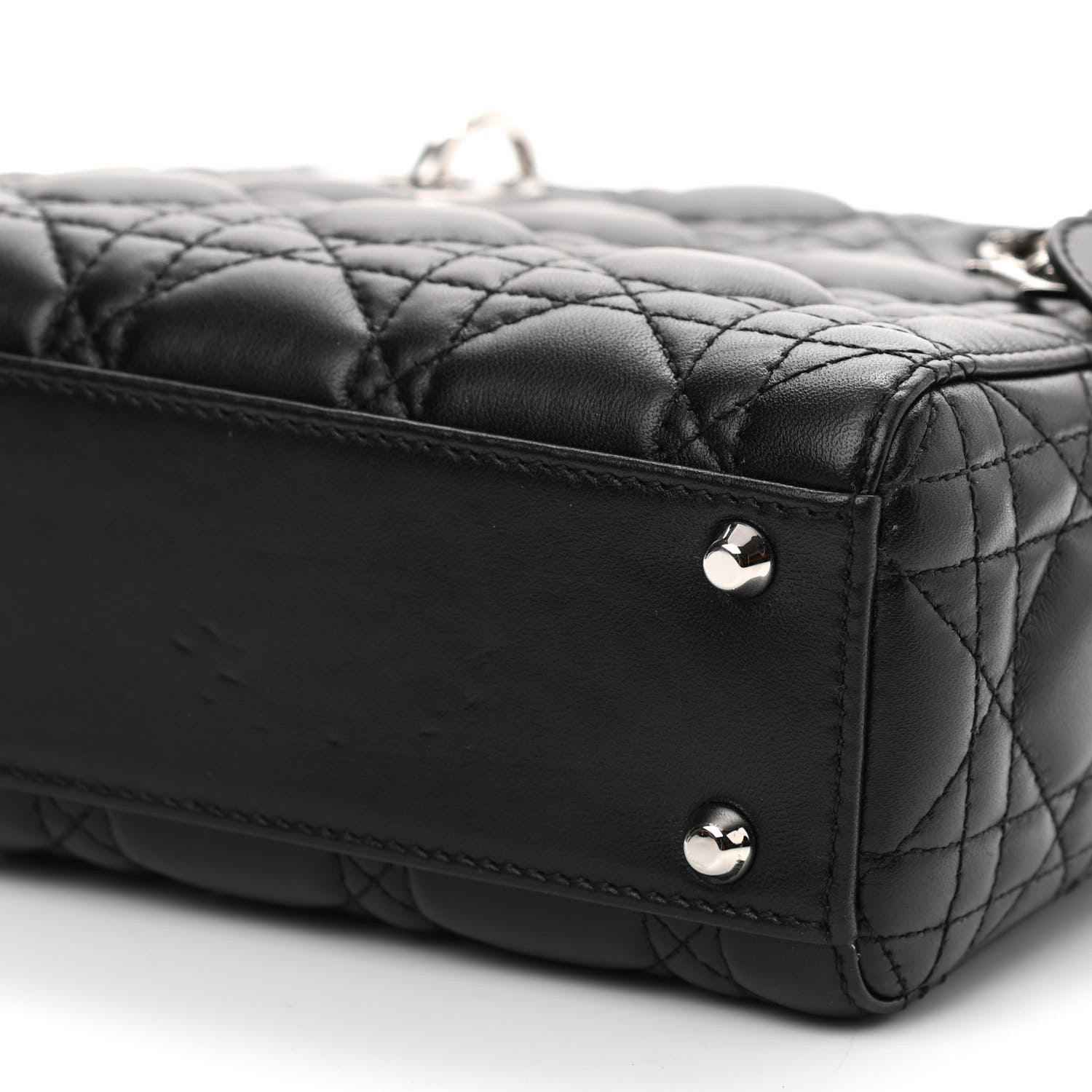 Christian Dior Lambskin Cannage Mini Lady Dior Black 8 of 8