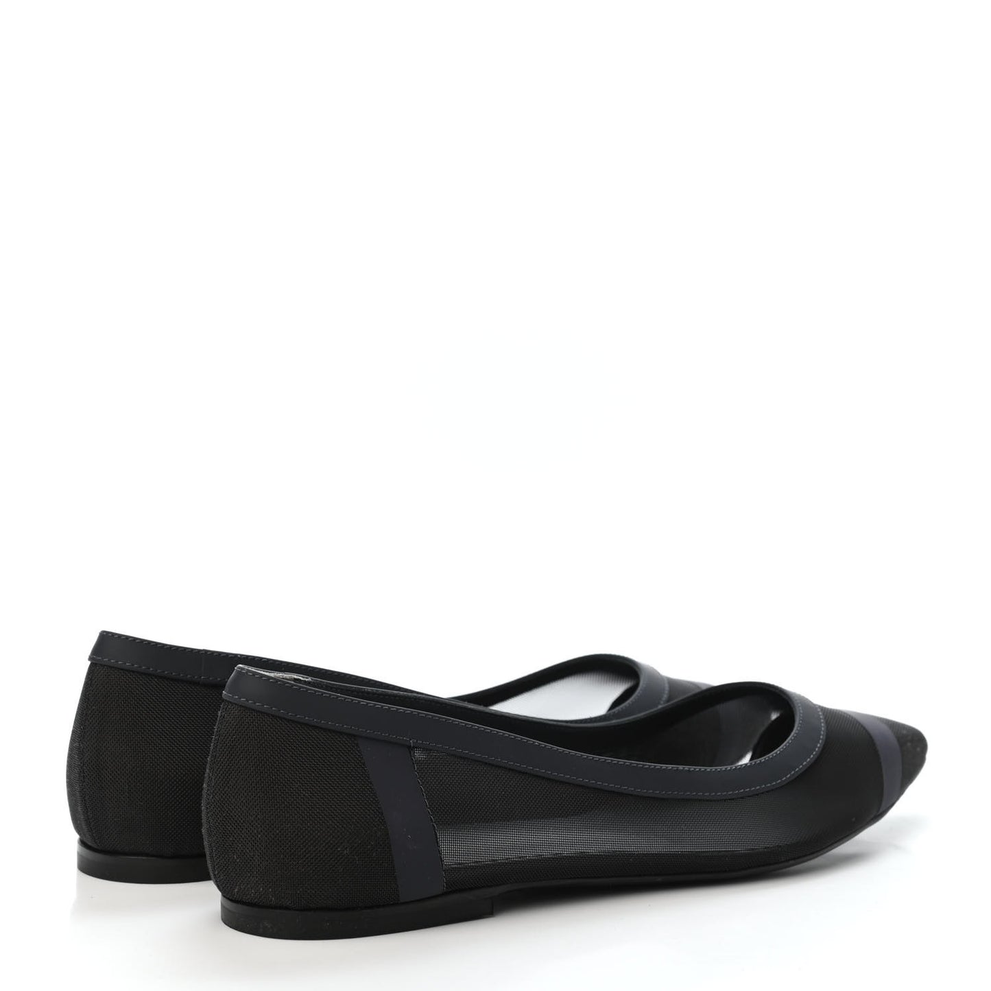 Mesh Skimmer Ballerina Flats 39 Navy Black
