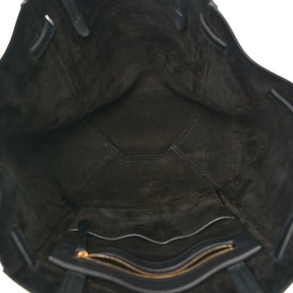 Celine Soft Grained Calfskin Small Belt Cabas Phantom Black 5 of 10