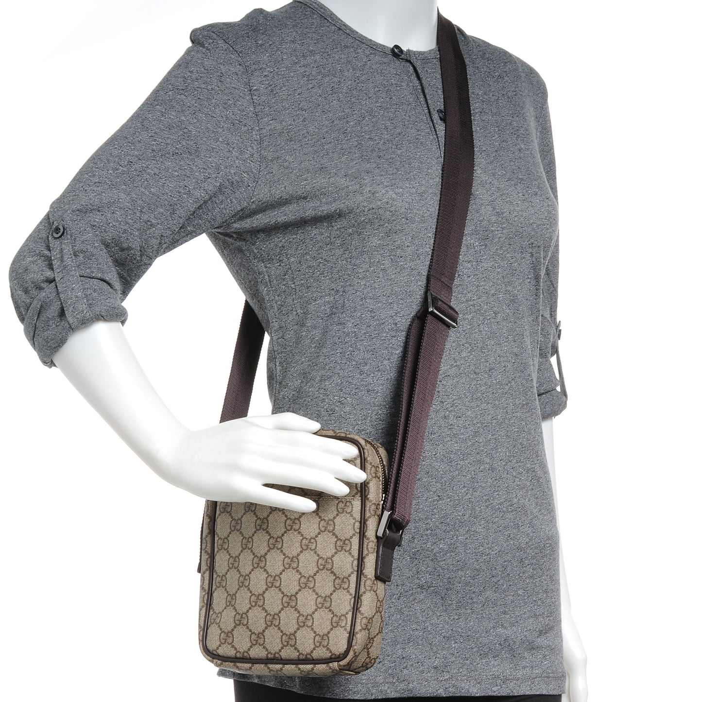 GG Plus Monogram Messenger Bag Ebony