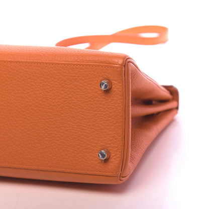 Hermes Taurillon Clemence Kelly Retourne 28 Orange 10 of 11
