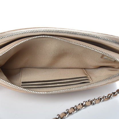 Chanel Caviar Quilted Small Clutch With Chain Beige 6 of 12