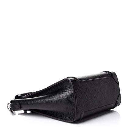 Celine Drummed Calfskin Nano Luggage Black 5 of 11
