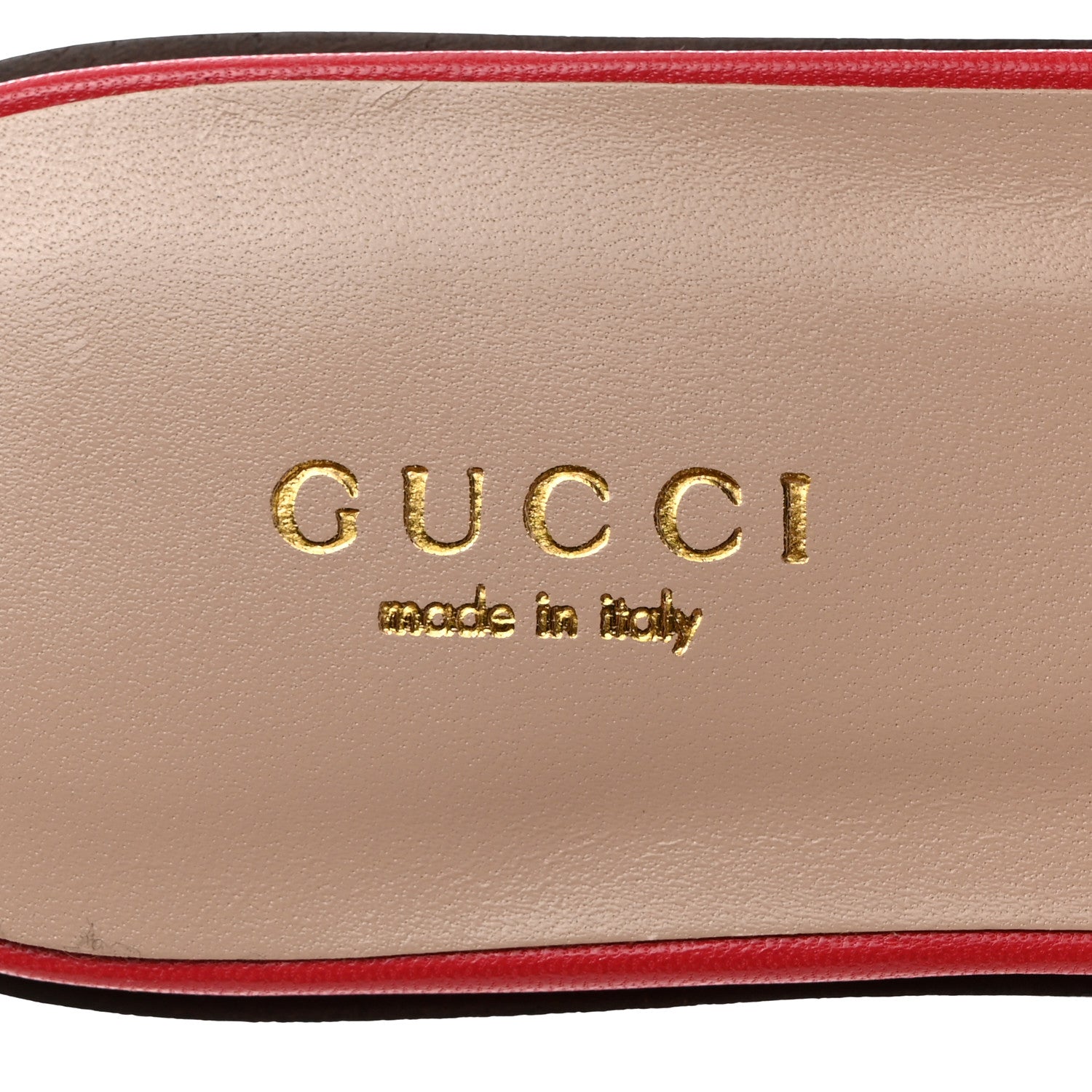 Gucci Malaga Kid Cara Flat Slide Sandals 36 Runway Coral 7 of 10