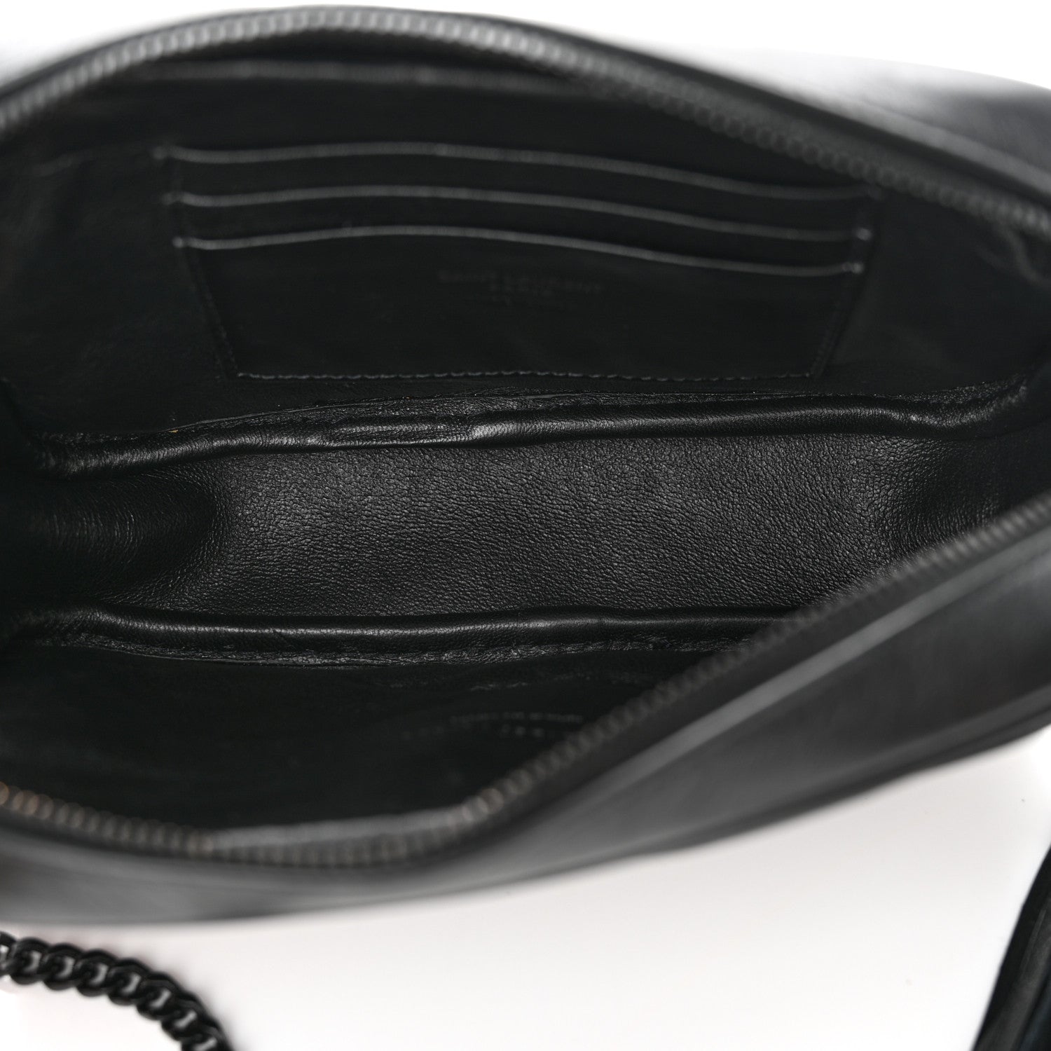 Saint Laurent Calfskin Matelasse Monochrome Monogram Mini Lou Camera Bag Black 5 of 10