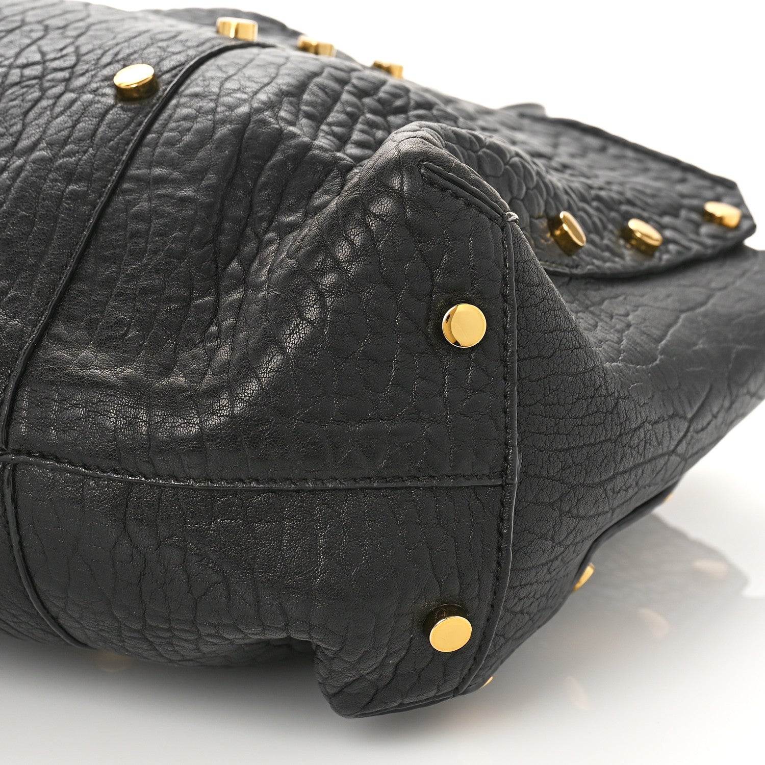 Jimmy Choo Grained Calfskin Studded Lockett Shopper Tote Black 8 of 9