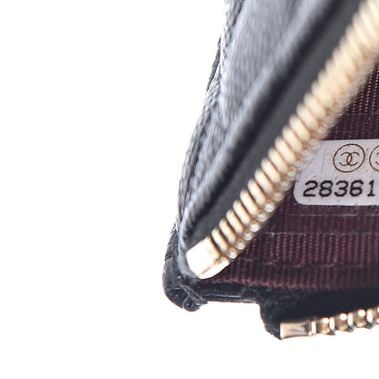Chanel Iridescent Caviar Quilted Classic Zip Pouch Black 6 of 6