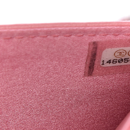 Chanel Lambskin Camellia Embossed Wallet On Chain WOC Pink 8 of 15
