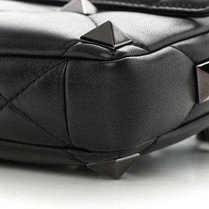 Valentino Garavani Nappa Monochrome Roman Stud Crossbody Bag Black 8 of 11
