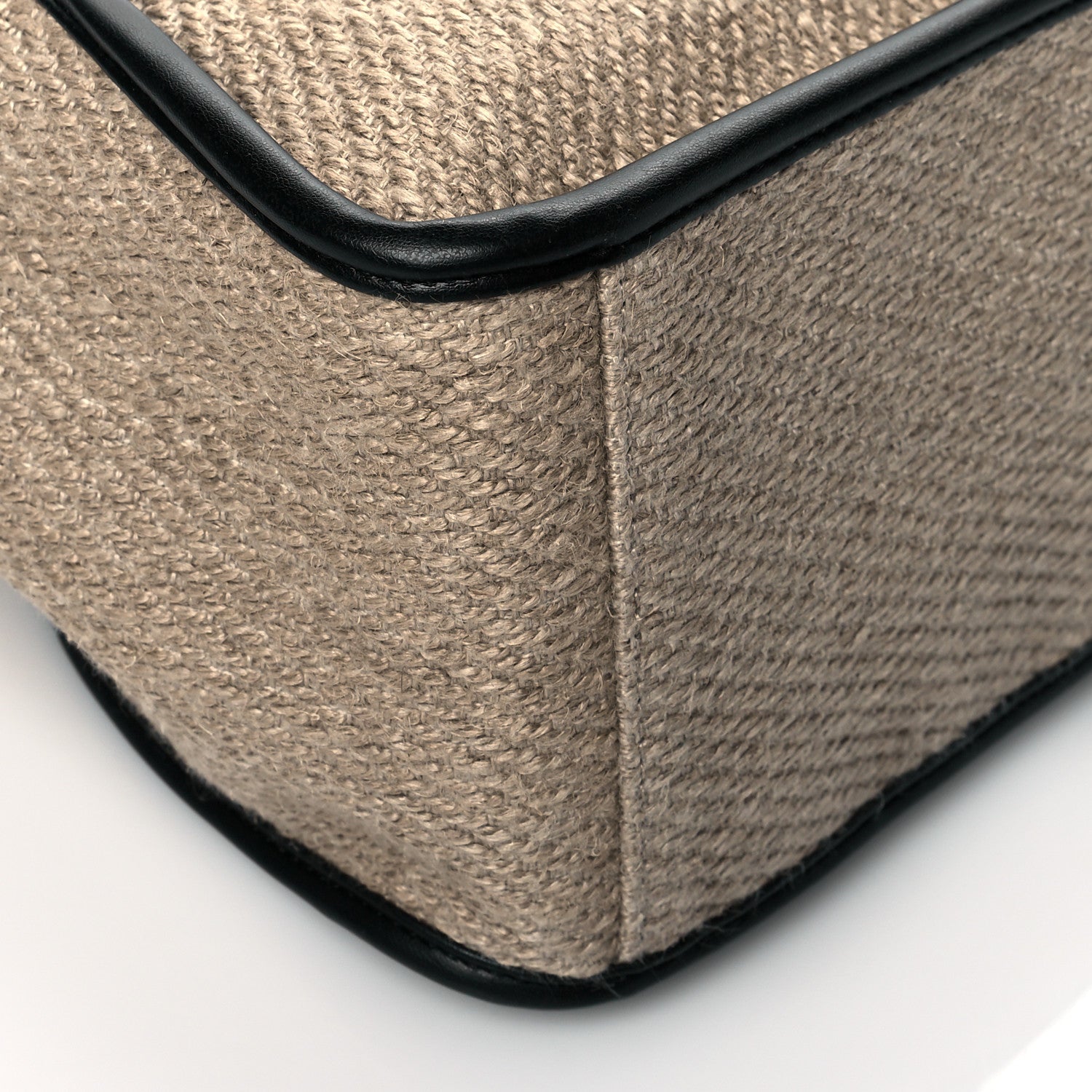 Stella McCartney Linen Striped Mini Logo Crossbody Natural 9 of 11