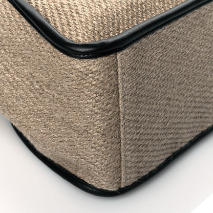 Stella McCartney Linen Striped Mini Logo Crossbody Natural 9 of 11