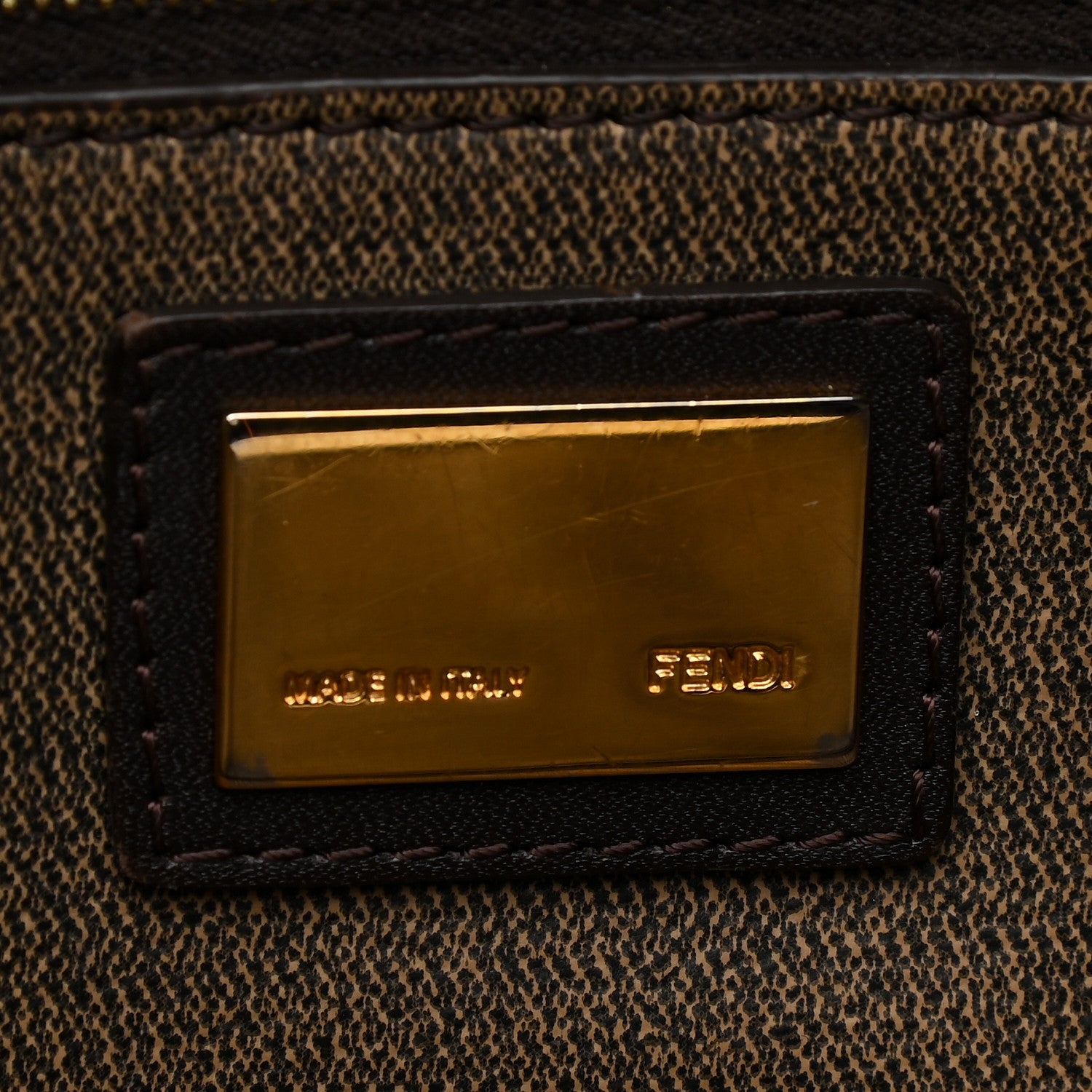 Fendi Zucca Spalmati Medium Roll Tote Tobacco Moro 6 of 18