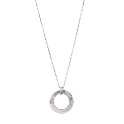 Tiffany Sterling Silver 1837 Open Circle Pendant Necklace 1 of 6