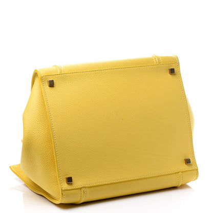 Celine Supple Calfskin Medium Phantom Luggage Sun Yellow 3 of 11