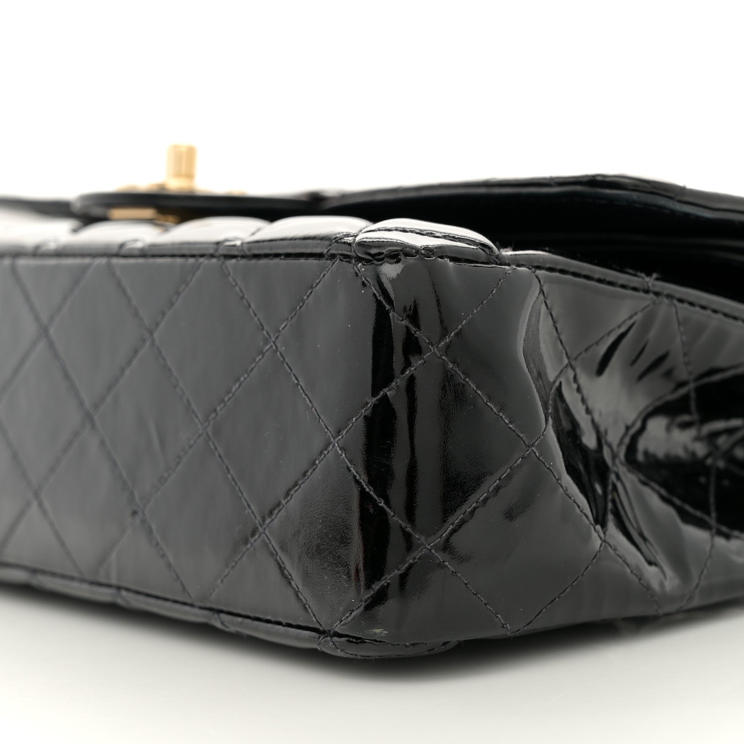 Chanel Patent Quilted Medium Double Flap Black 10 of 14