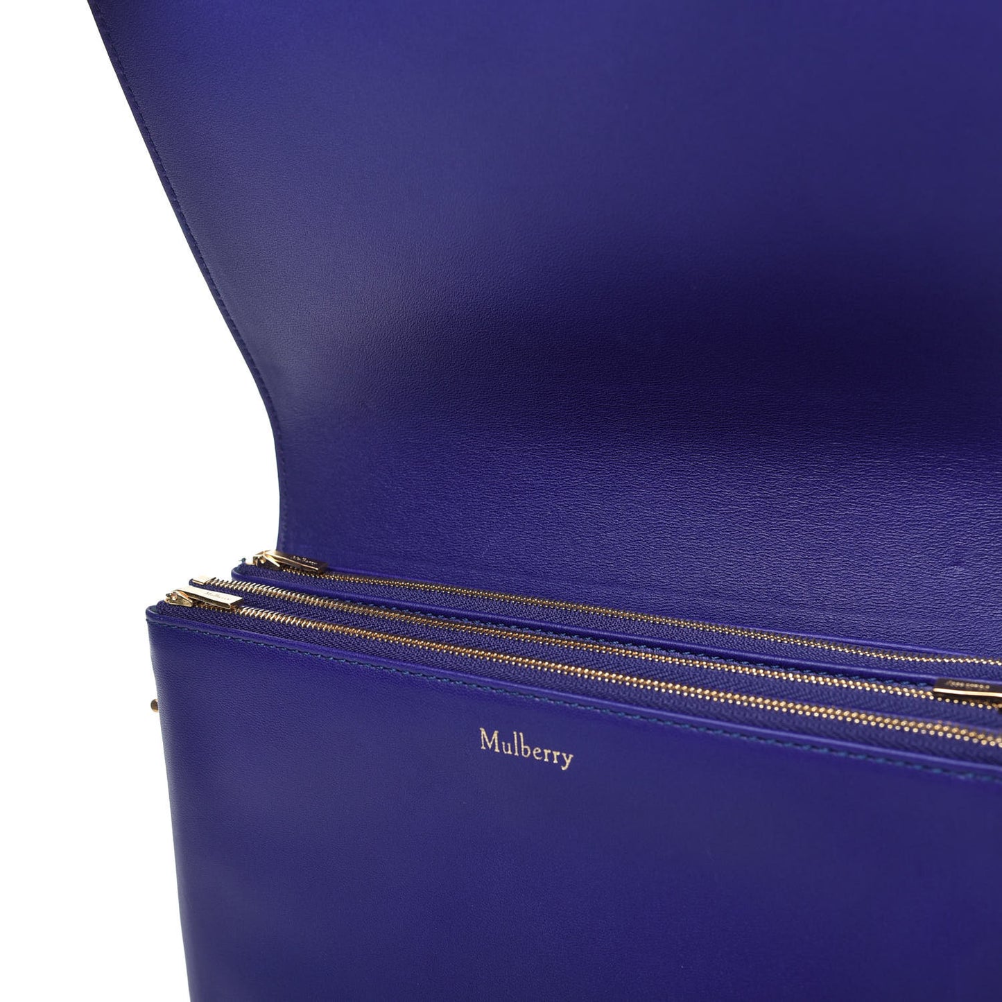 Classic Grain Calfskin Small Clifton Flap Indigo