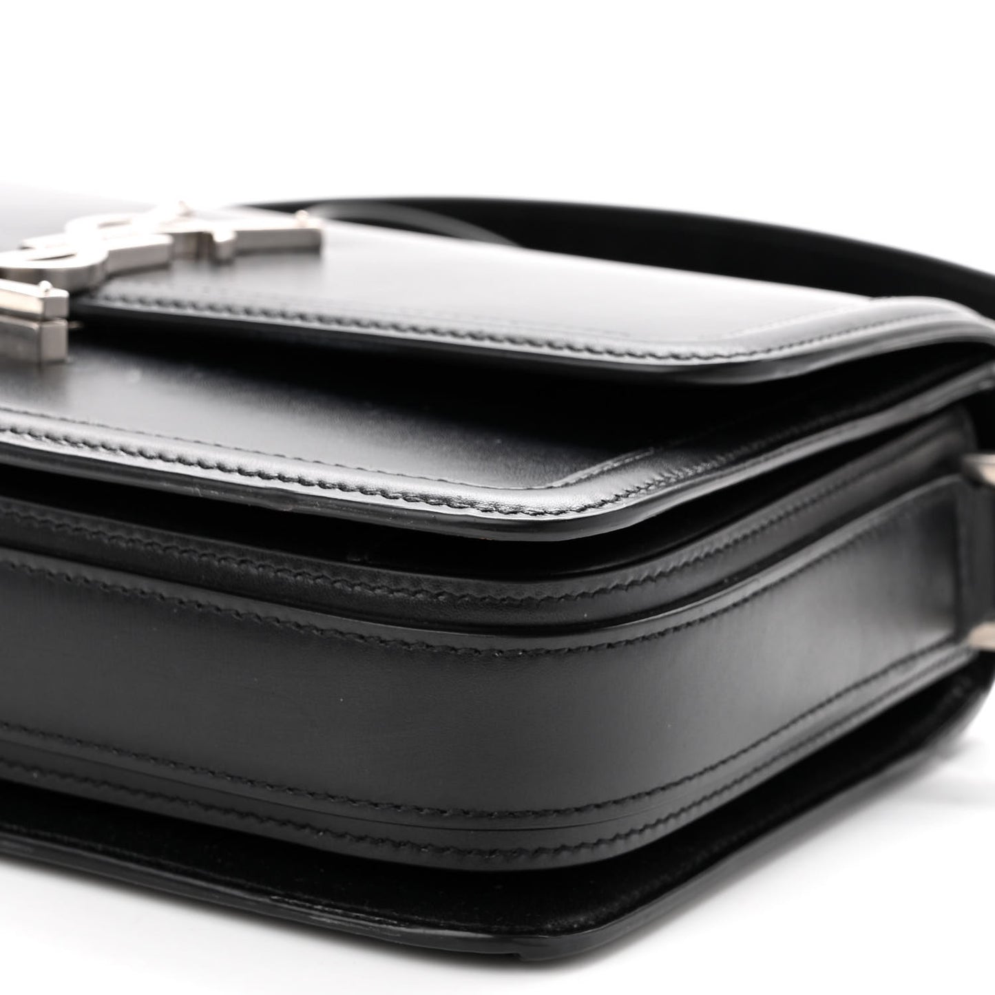 Box Calfskin Monogram Medium Solferino Satchel Black
