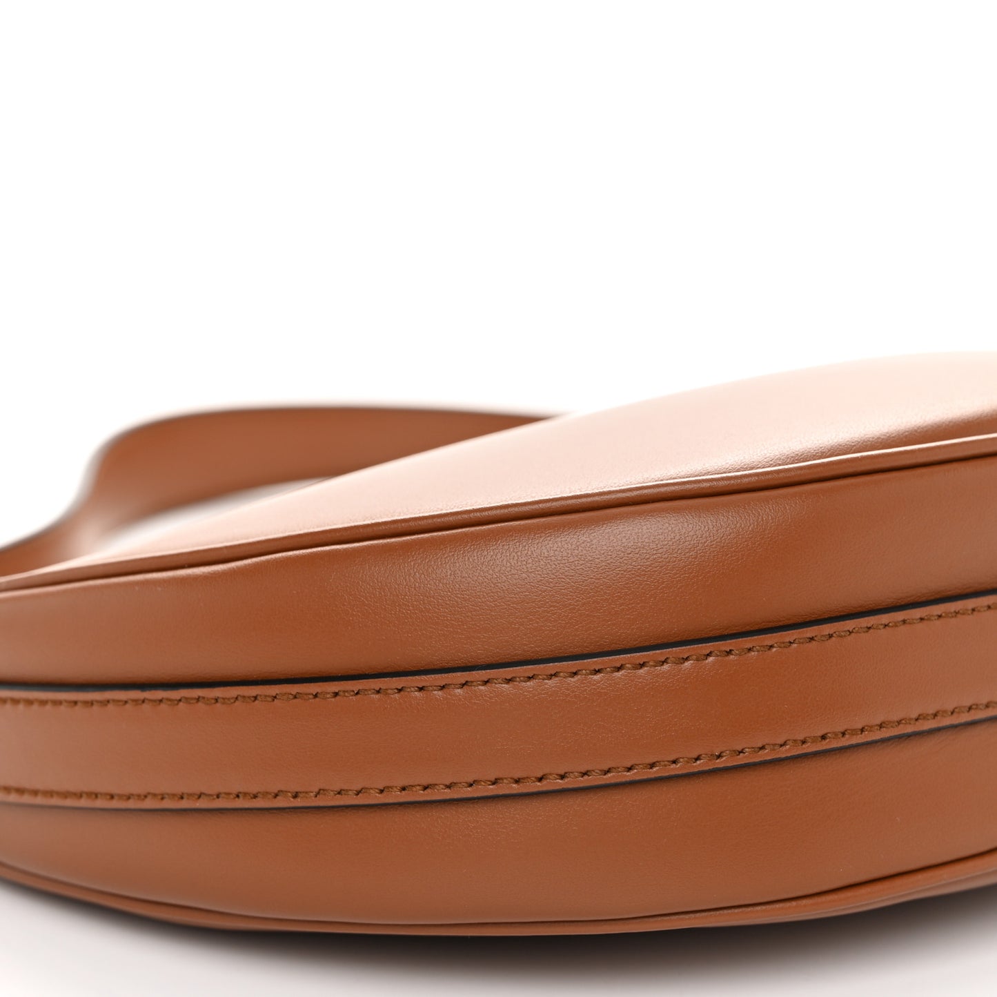 Soft Calfskin Arque Shoulder Bag Cognac