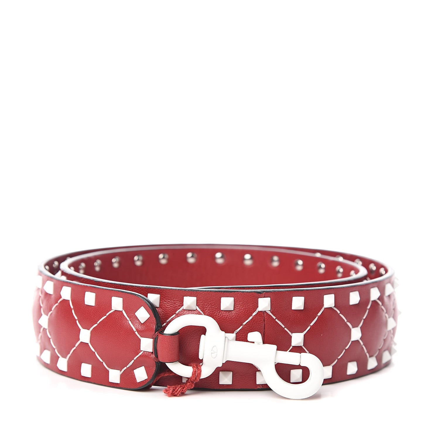 Lambskin Free Rockstud Spike Shoulder Strap Rosso Valentino