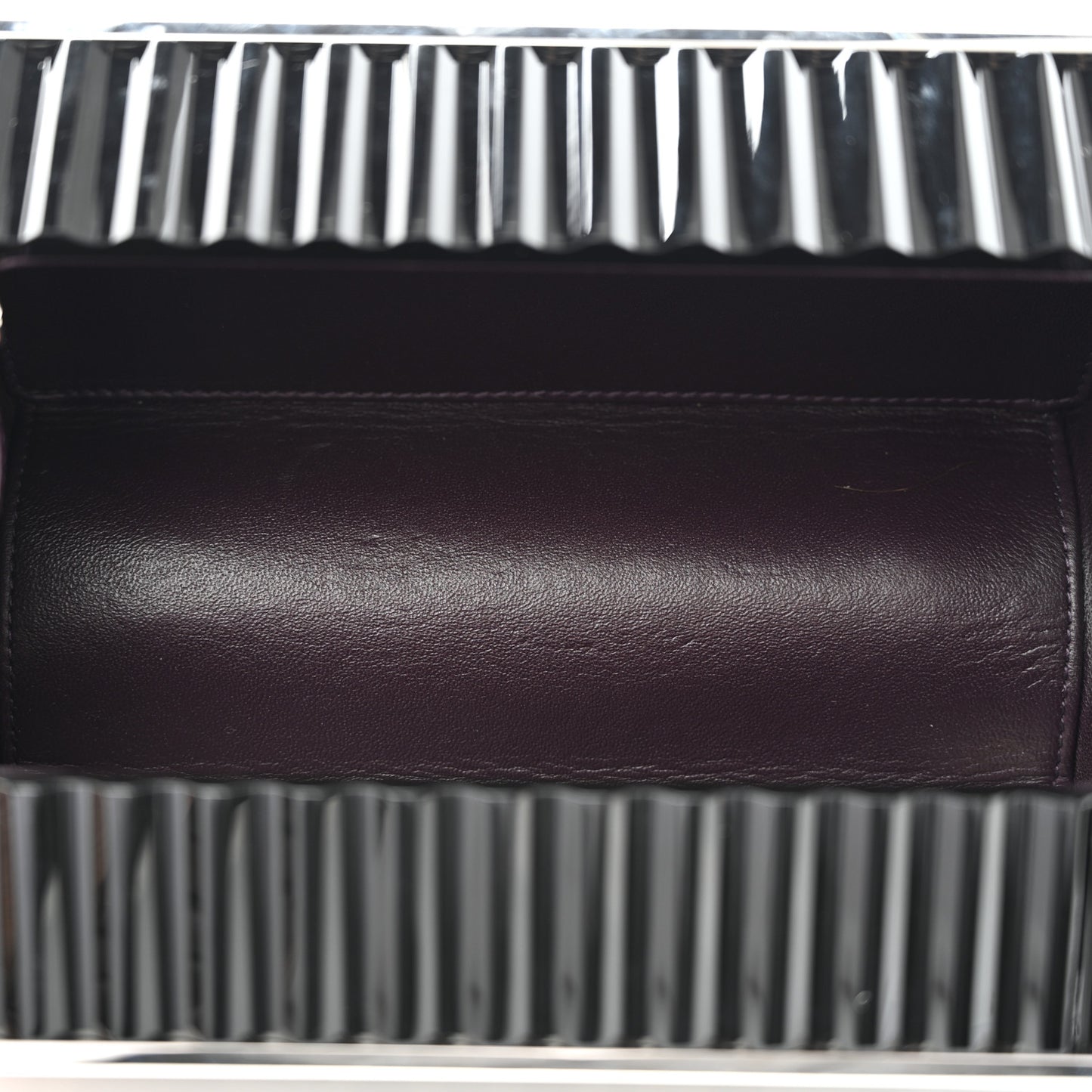 Resin Enamel CC Shopping Container Signature Minaudiere Clutch Black White