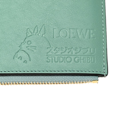 Loewe X SPIRITED AWAY Calfskin Susuwatari Small Vertical Wallet Havane Fresh Mint 6 of 9