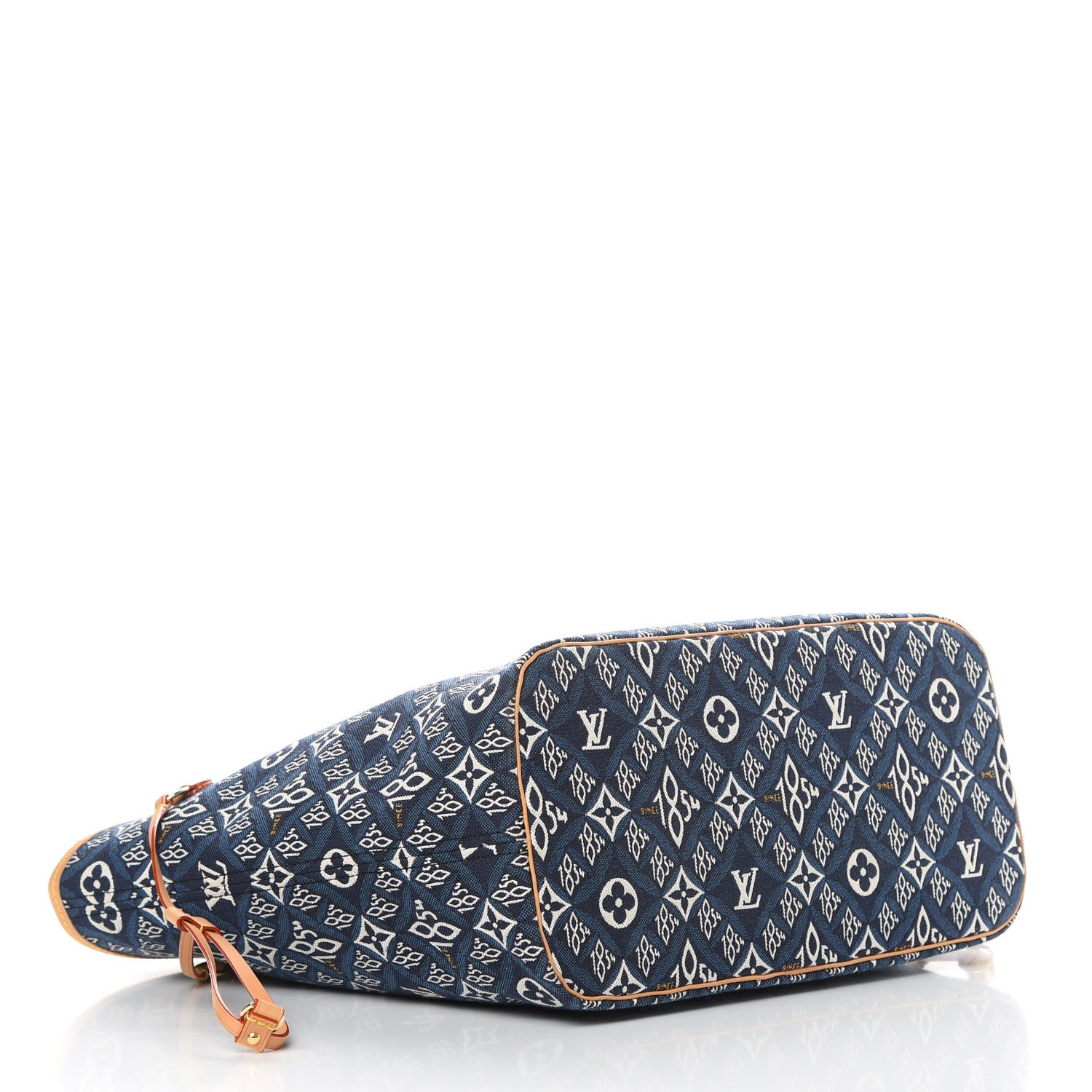Louis Vuitton Jacquard Since 1854 Neverfull MM Blue 4 of 10