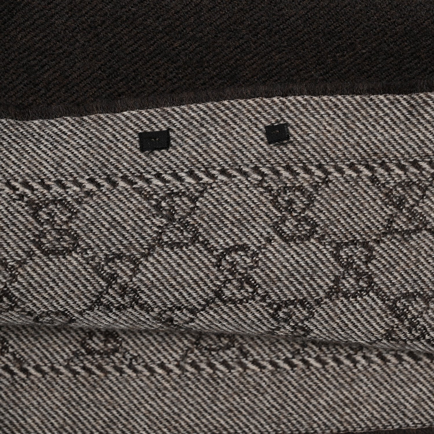 Gucci Wool Silk GG Monogram GGWeblong Fringe Scarf Shawl Grey 7 of 10