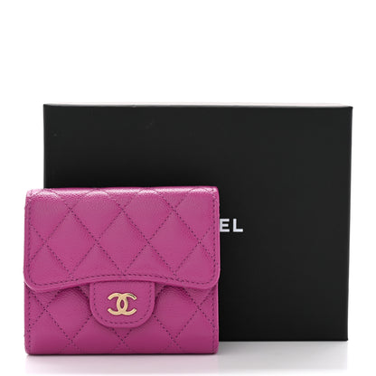 Chanel Caviar Quilted Small Flap Wallet Pink 9 of 9