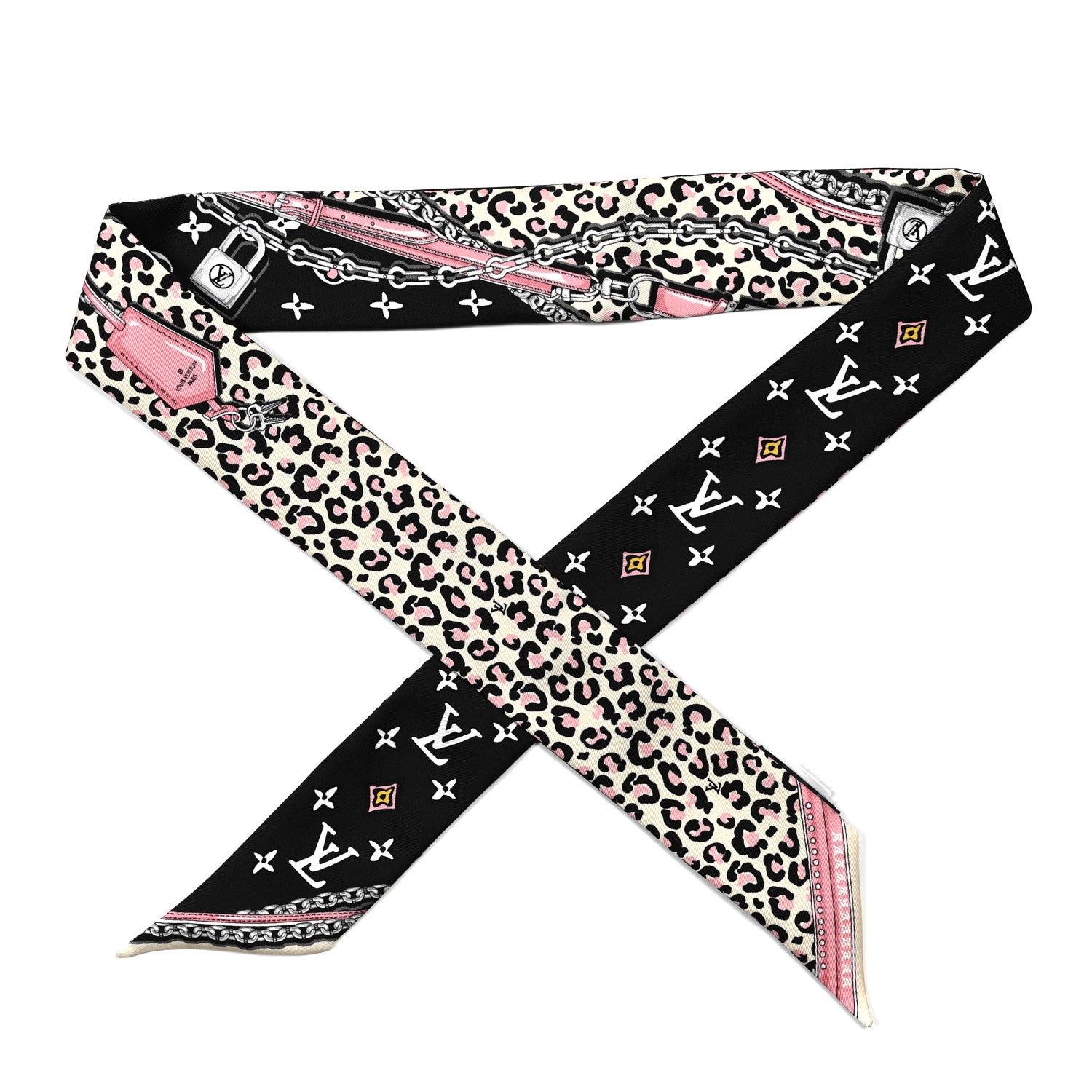 Louis Vuitton Silk Monogram Wild At Heart BB Bandeau Black 1 of 4