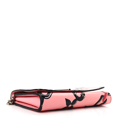 Louis Vuitton Epi Chain Flower Print Twist Chain Wallet Pink 4 of 8