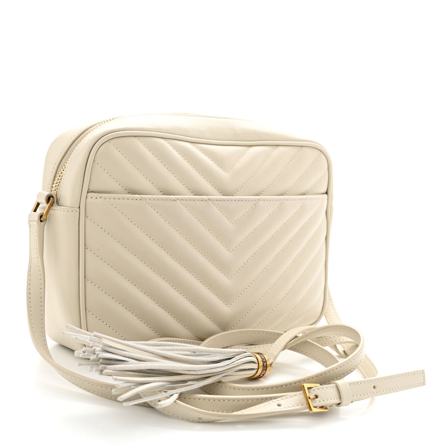 Saint Laurent Calfskin Matelasse Monogram Lou Camera Bag Crema Soft 3 of 10