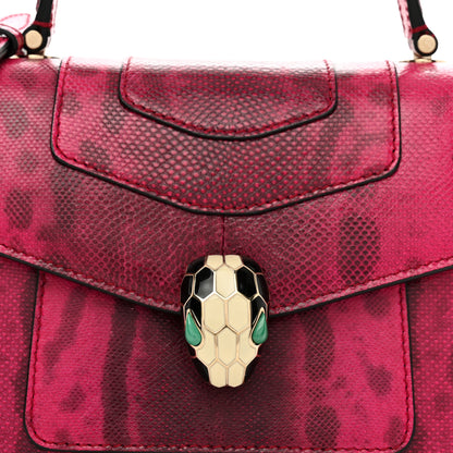 Bulgari Shiny Karung Serpenti Forever Top Handle Red 5 of 12